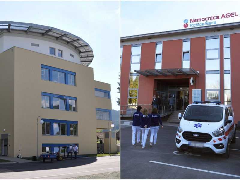 Na snímke budova ružomberskej a košickej nemocnice.