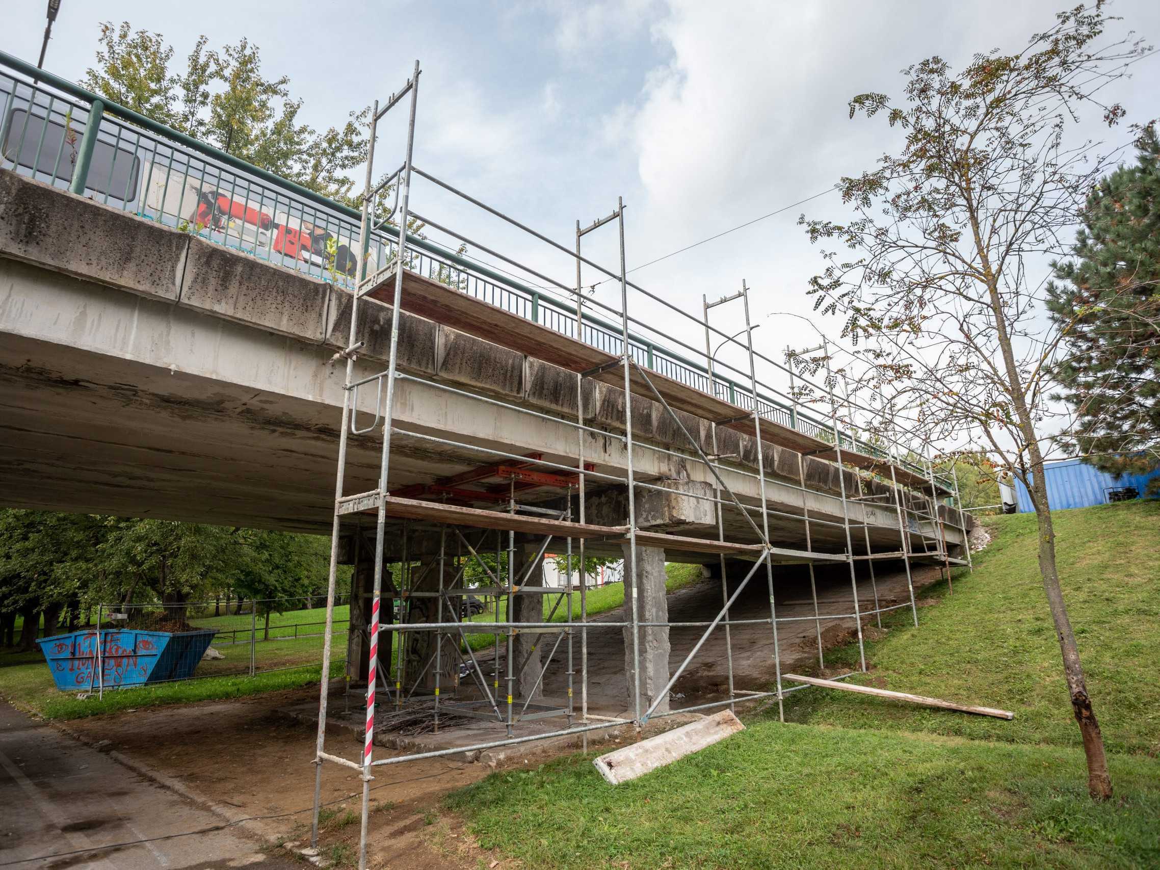 Rekonštrukcia poškodeného mosta v Žiline.