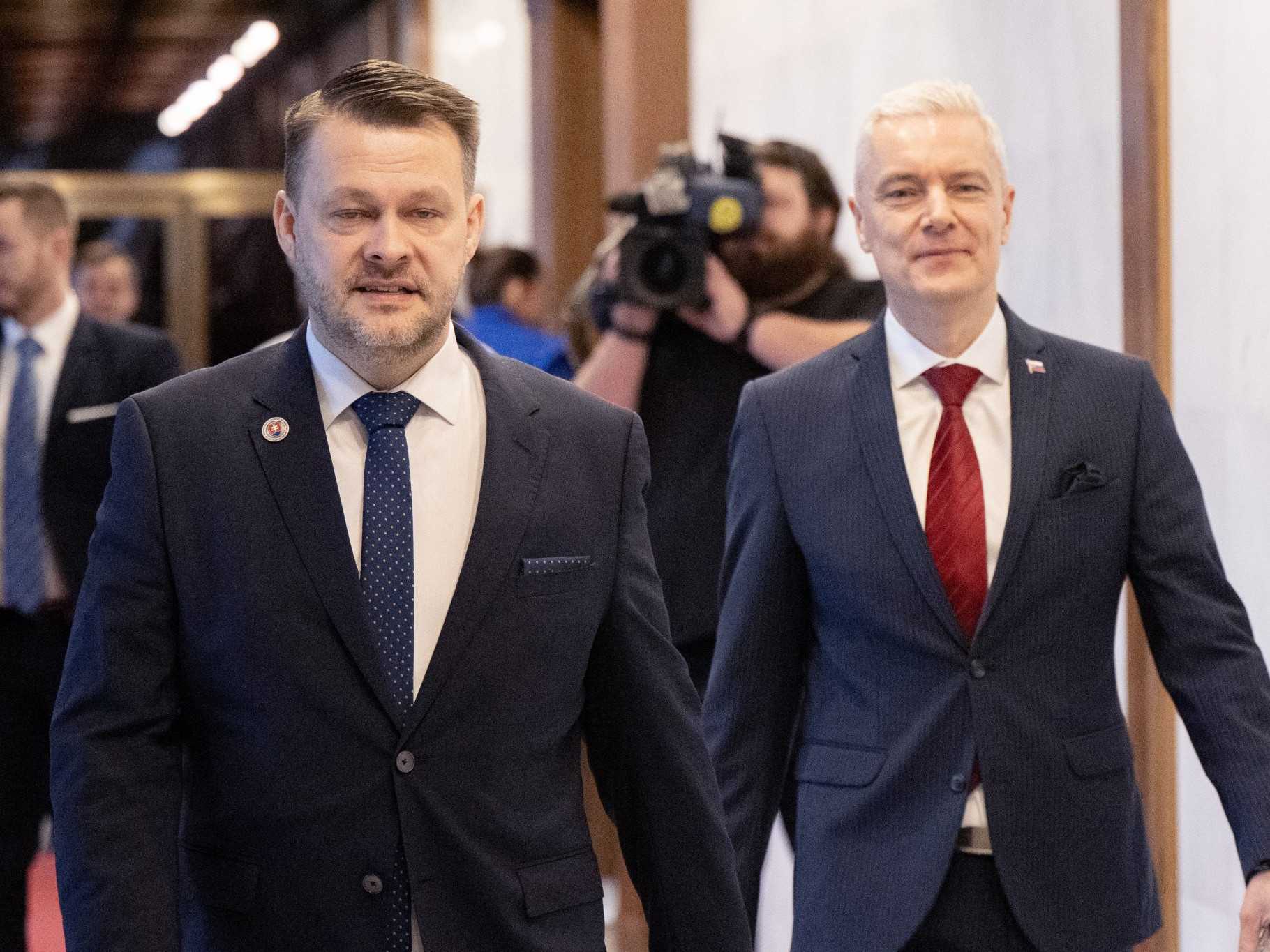 Poslanci NR SR Samuel Migaľ a Ján Ferenčák