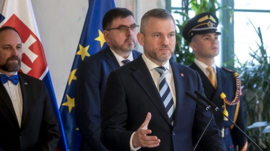 Prezident SR Peter Pellegrini po stretnutí so zástupcami samospráv.