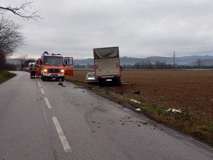 Na snímke miesto nehody.