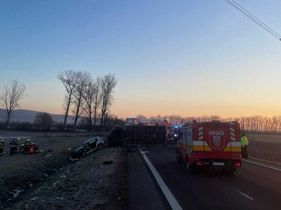 Snímka z miesta nehody.