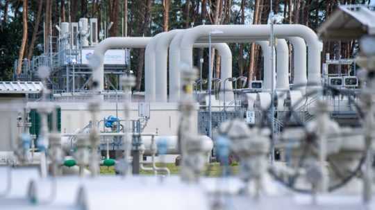 Potrubné systémy a uzatváracie zariadenia v prijímacej stanici plynovodu Nord Stream 1.