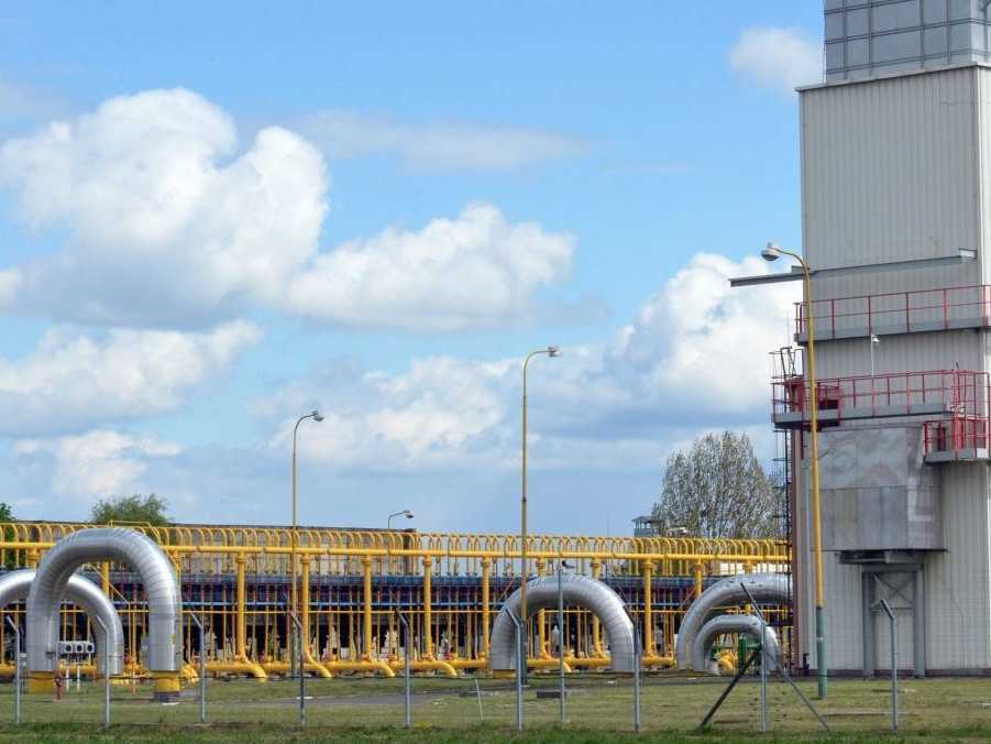 Areál spoločnosti Eustream vo Veľkých Kapušanoch.