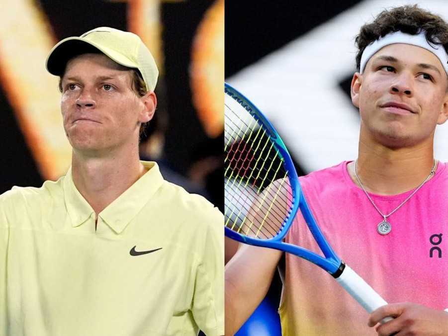 Jannik Sinner a Ben Shelton.