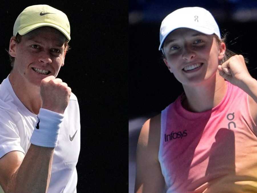 Jannik Sinner a Iga Swiateková