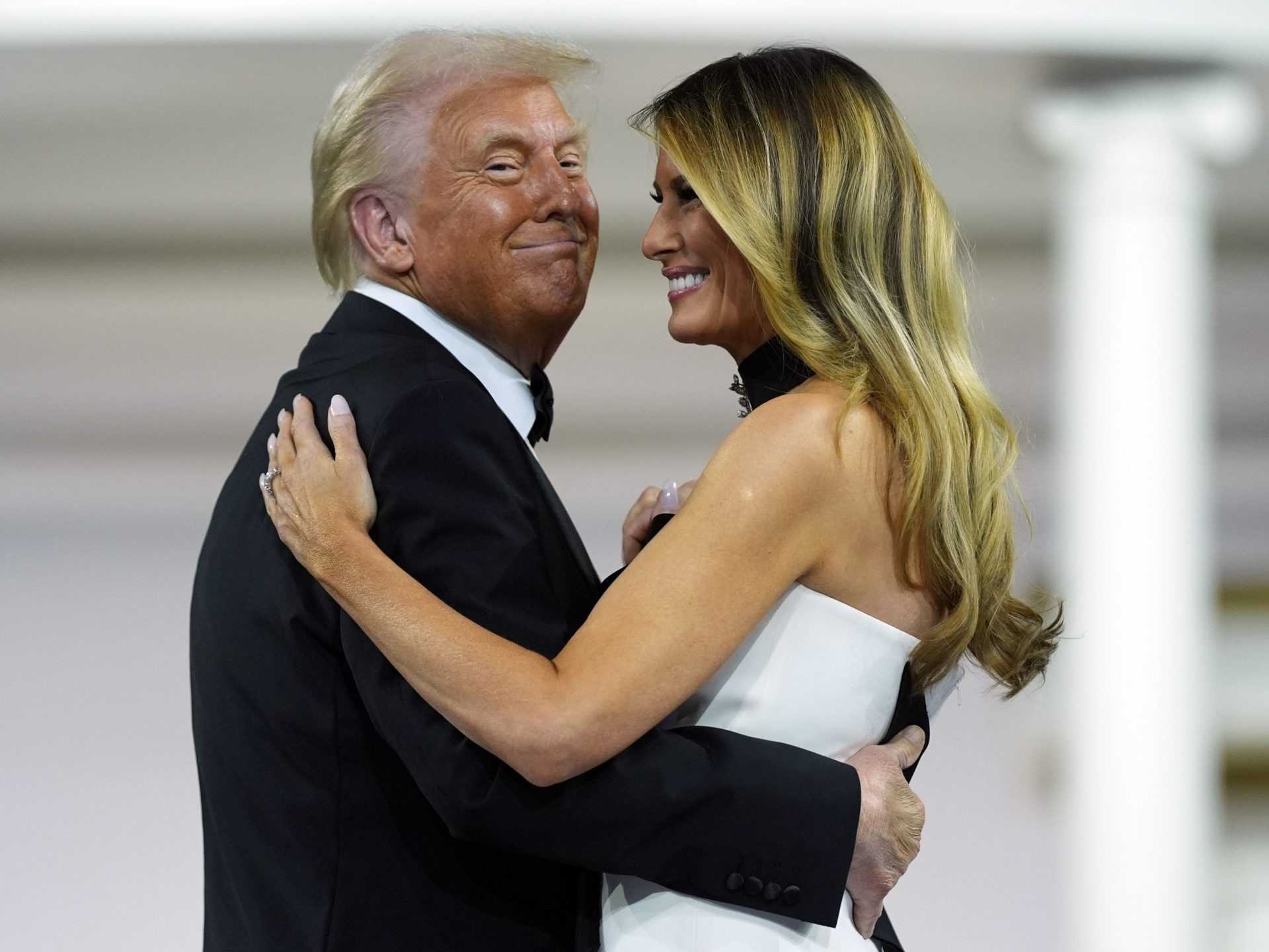 Tanec Melanie a Donalda Trumpa.