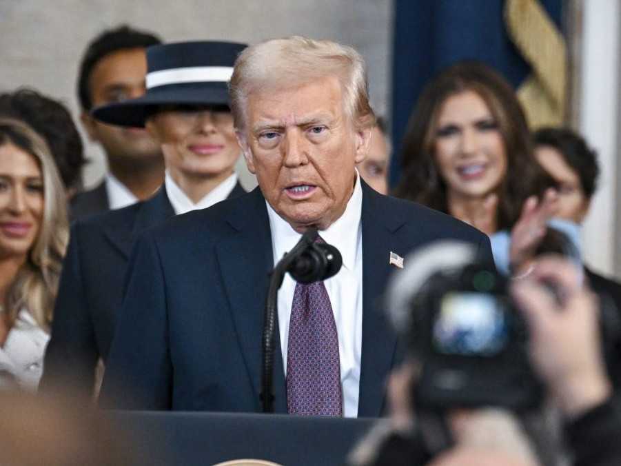 Prezident USA Donald Trump počas príhovoru.