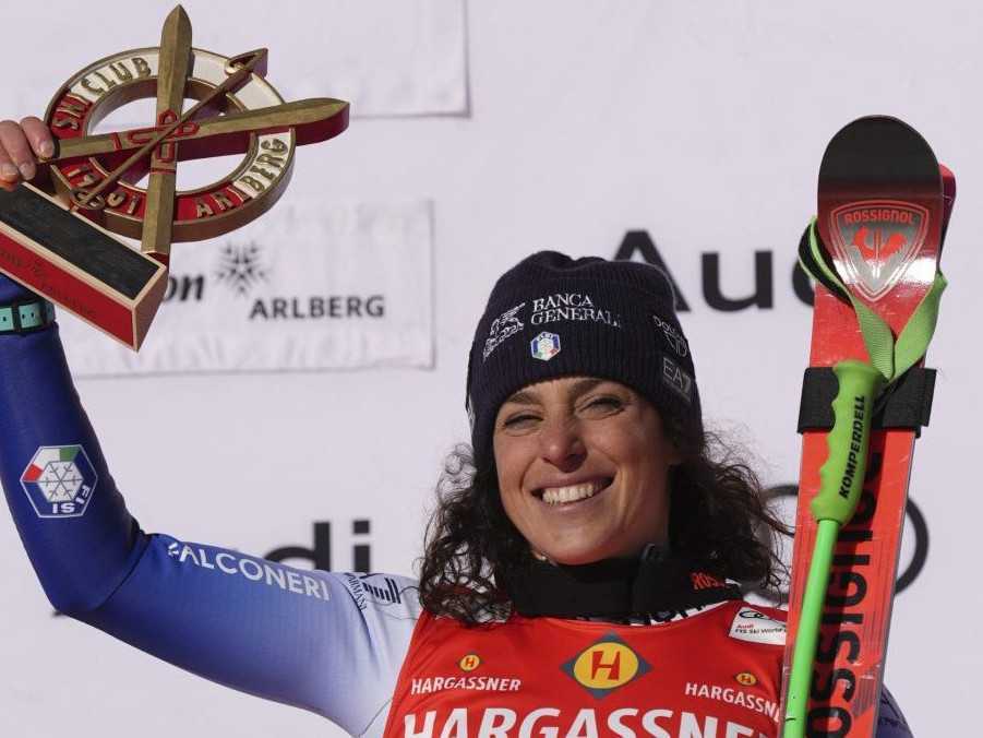 Talianska lyžiarka Federica Brignonenová.