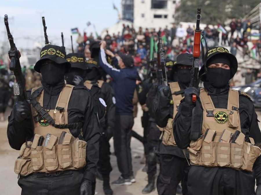 Bojovníci hnutia Hamas.