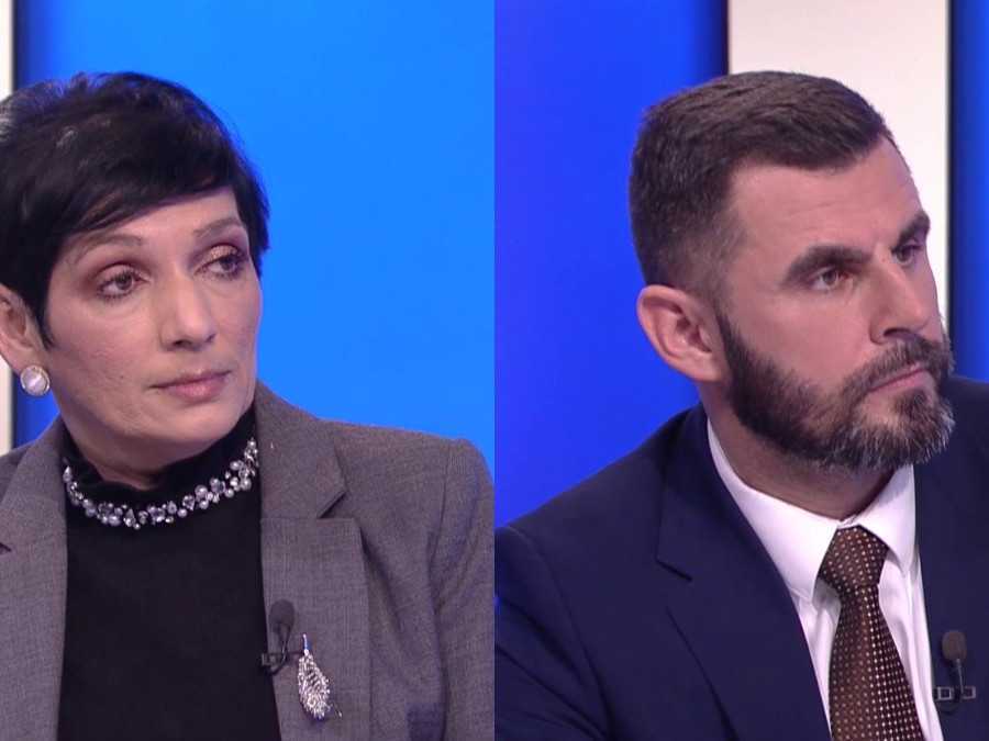 Poslankyňa PS Irena Biháriová a poslanec Smeru-SD Ján Mažgút.