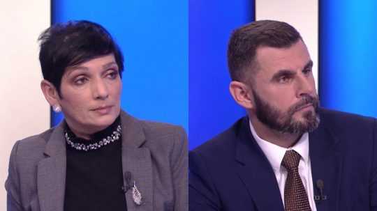 Poslankyňa PS Irena Biháriová a poslanec Smeru-SD Ján Mažgút.