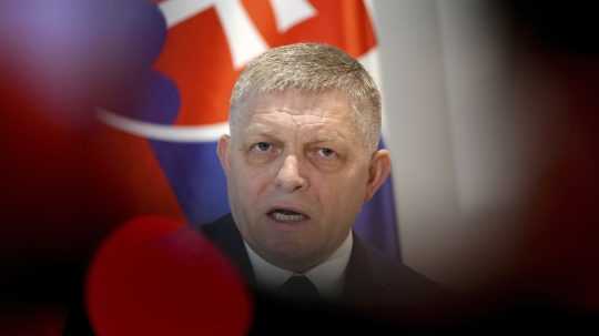 Na snímke je predseda vlády Robert Fico za Smer sociálnu demokraciu.