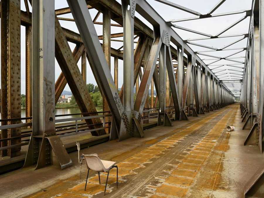 Na snímke starý železničný most v trenčíne.