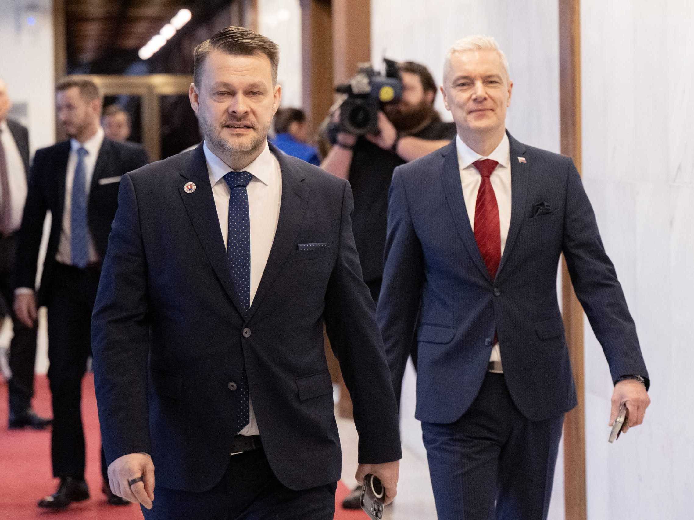 Poslanci NR SR Samuel Migaľ a Ján Ferenčák