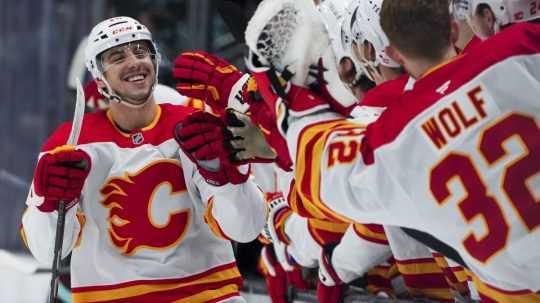 Hokejista Calgary Flames Morgan Frost.