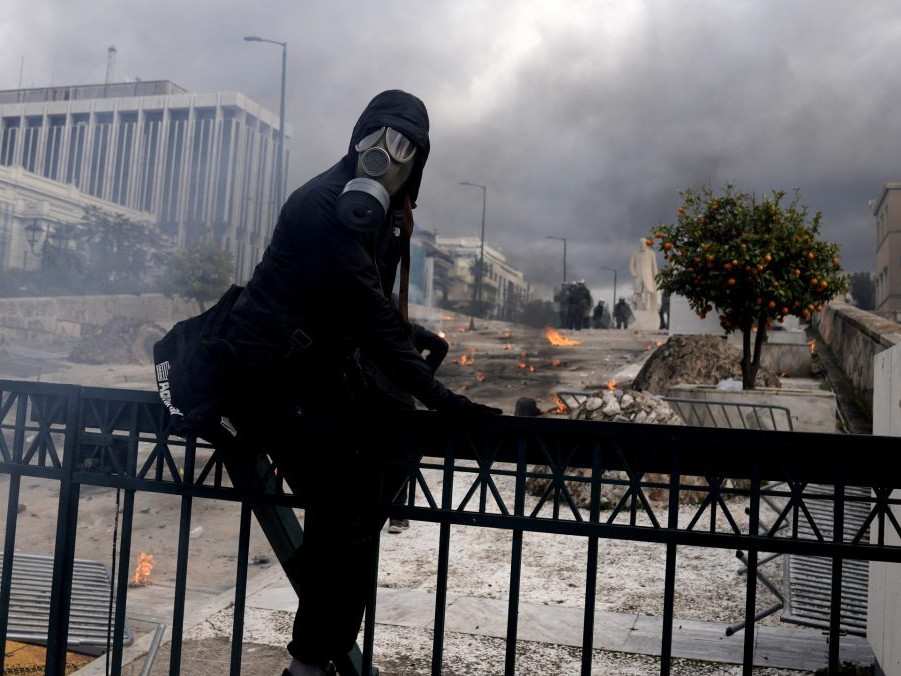 Grécko protesty 28. 2.