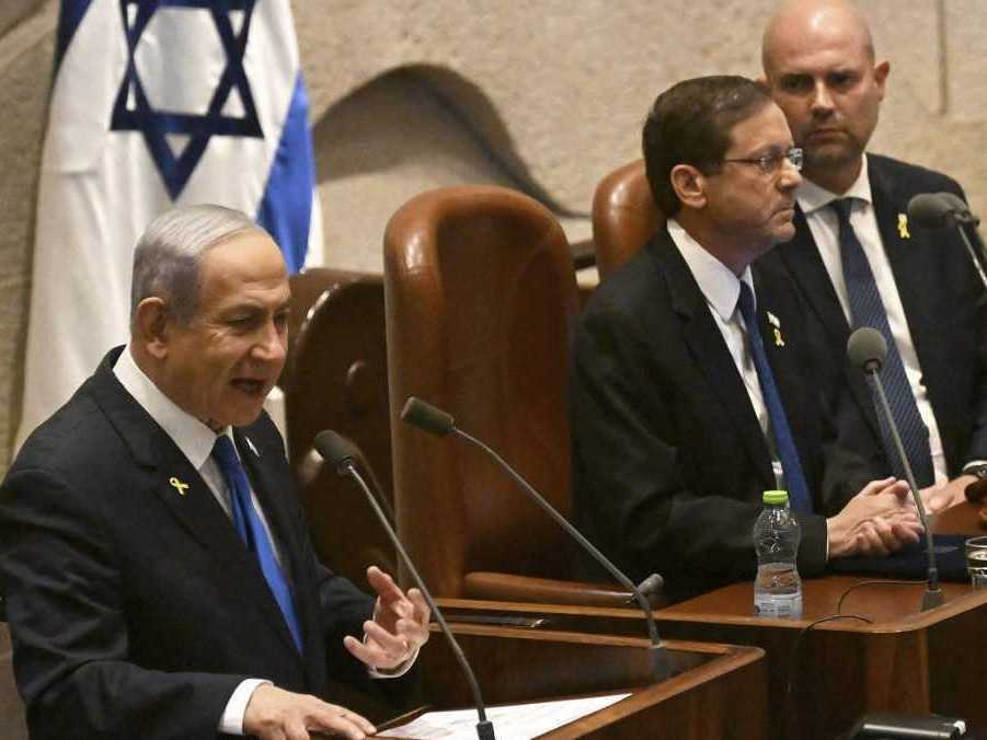 Na snímke Benjamin Netanjahu.