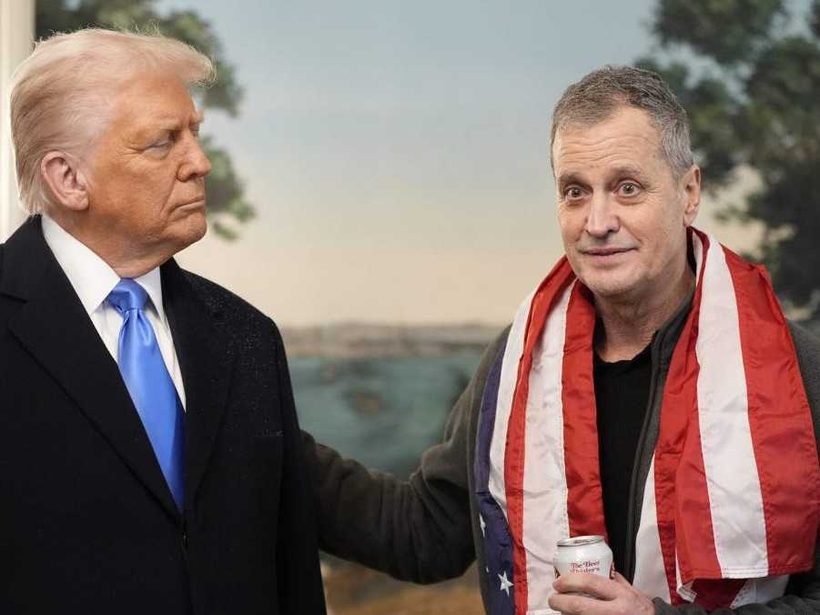 Odsúdený americký učiteľ Marc Fogel s Donaldom Trumpom.