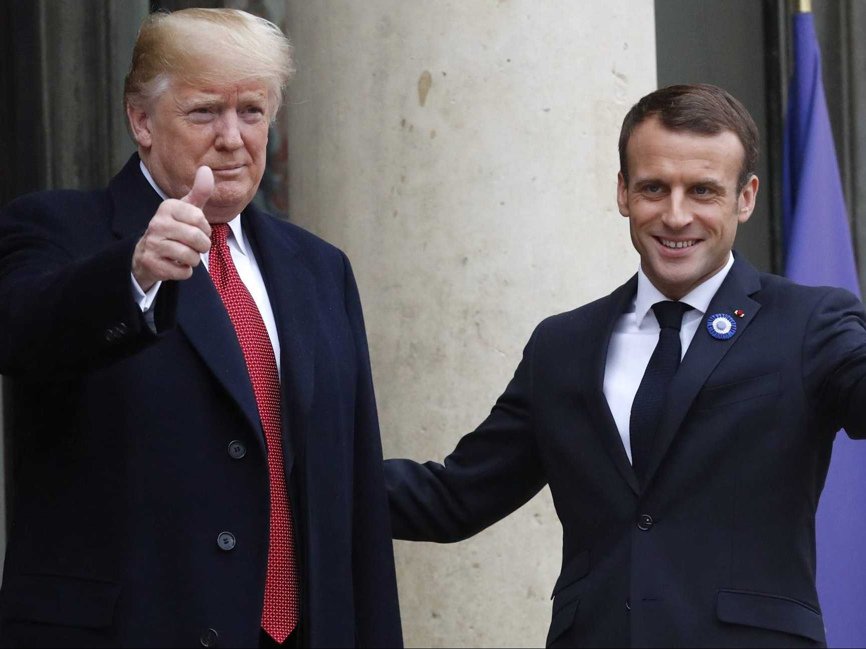Trump Macron Paris 2018