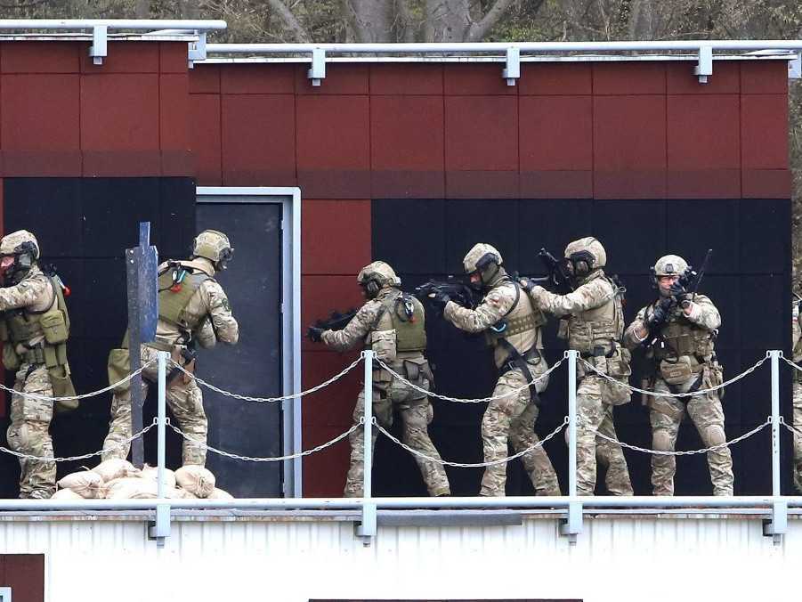 Vojaci počas cvičenia