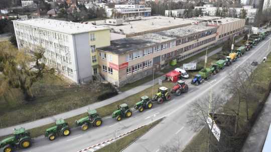 Na archívnej snímke protest farmárov v Košiciach pred rokom.