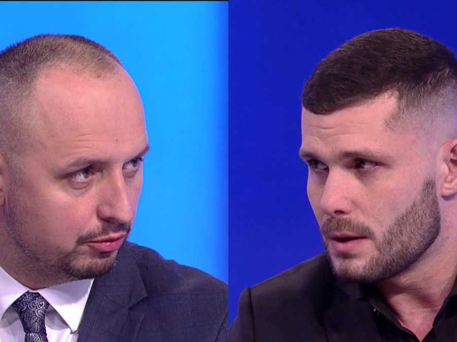 Hosťami Komentárov dňa boli František Majerský z KDH (vľavo) a Richard Glück (Smer-SD)