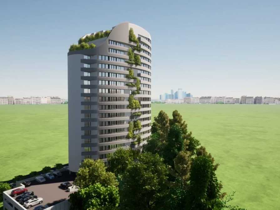 Plánovaný mrakodrap v Prešove.