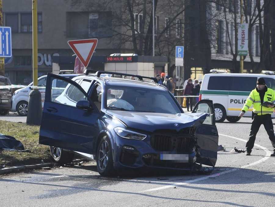 Na snímke dopravná nehoda z 10. 2. 2023 v Košiciach.