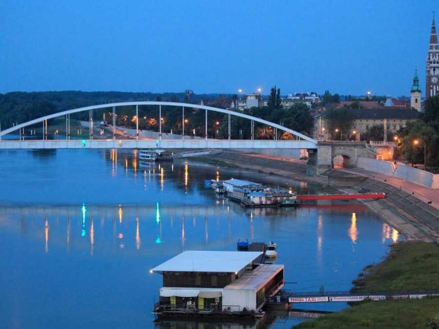 Mesto Segedín v Maďarsku.