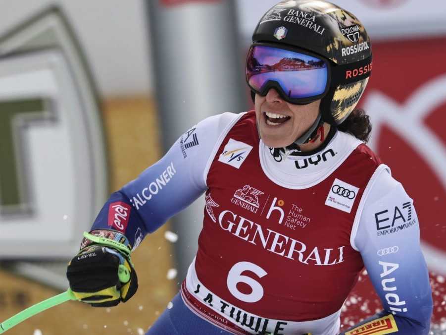 Talianska lyžiarka Federica Brignonenová.