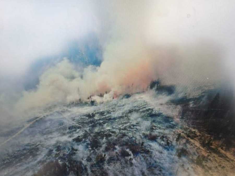 Miesto požiaru pri Oravskej Jasenici.