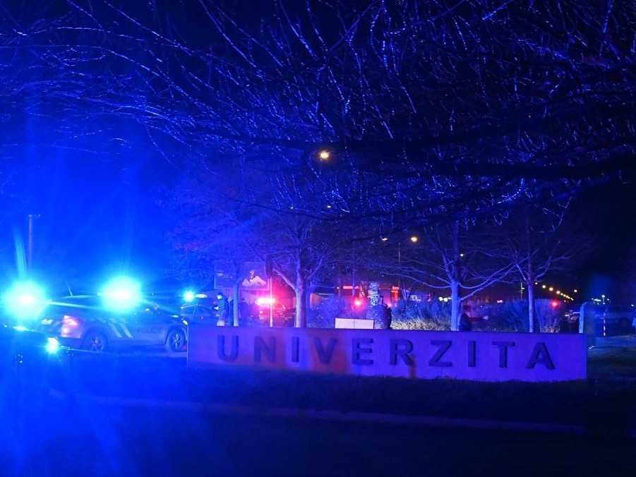 Zásah polície na ZČU v decembru 2024.