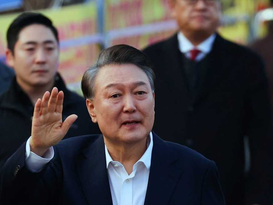 Suspendovaný juhokórejský prezident Jun Sok-jol.