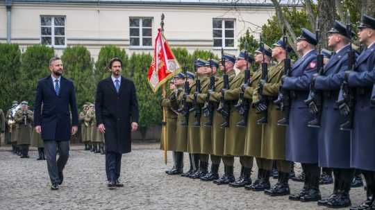 Na snímke sprava Robert Kaliňák poľský minister vnútra Wladyslaw Kosiniak-Kamysz.