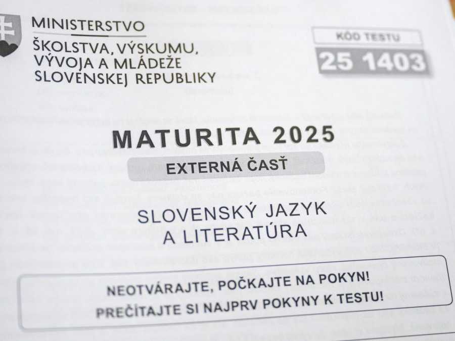 Maturitný test zo slovenského jazyka a literatúry.