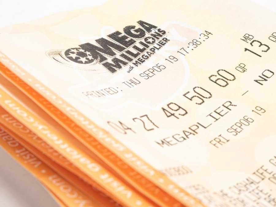Lístok lotérie Mega Millions.