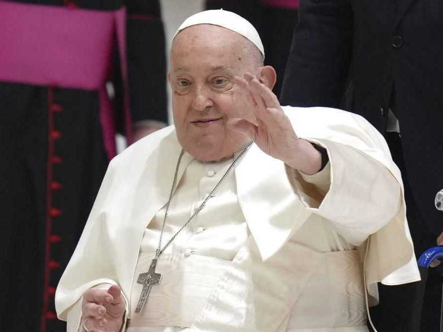 Na snímke Pápež František.