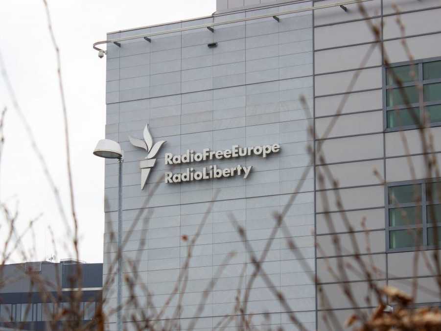 Na snímke Rádio Slobodná Európa - Rádio Sloboda (RFE/RL), ktoré sídli v Prahe.