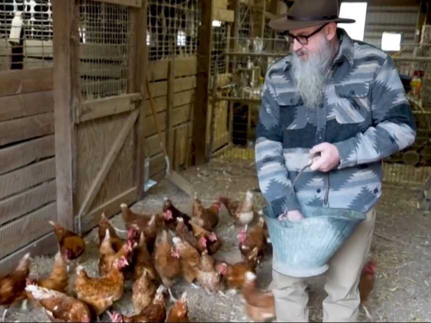 Na snímke majiteľ farmy Dwayne Jones.