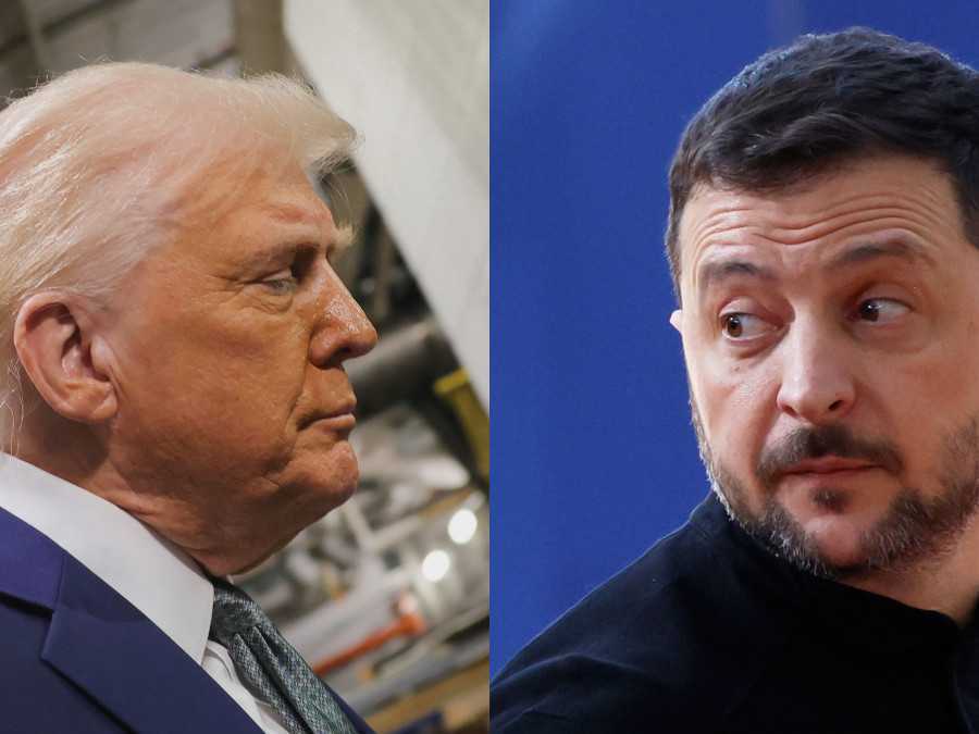 Zľava Donald Trump a Volodymyr Zelenskyj.