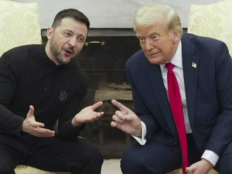 Sprava Donald Trump a Volodymyr Zelenskyj.