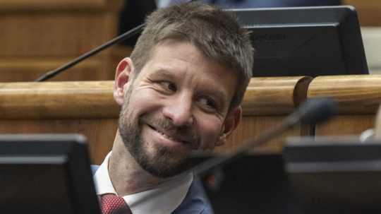 Na snímke Michal Šimečka.