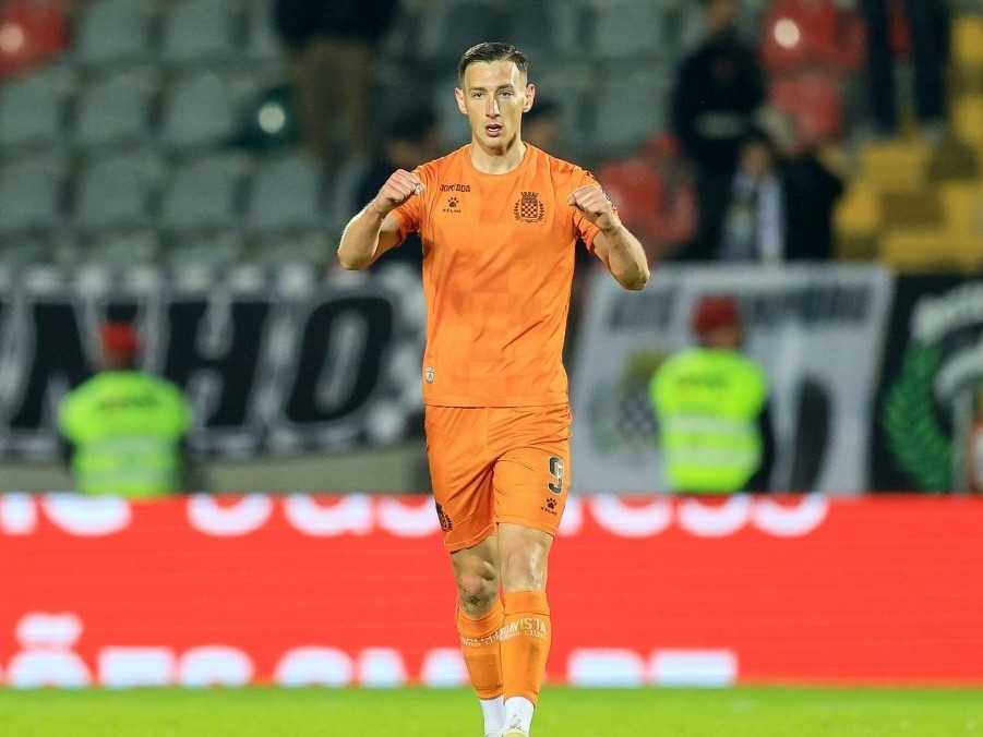 Na archívnej snímke zo 7. apríla 2025 slovenský futbalista Róbert Boženík.