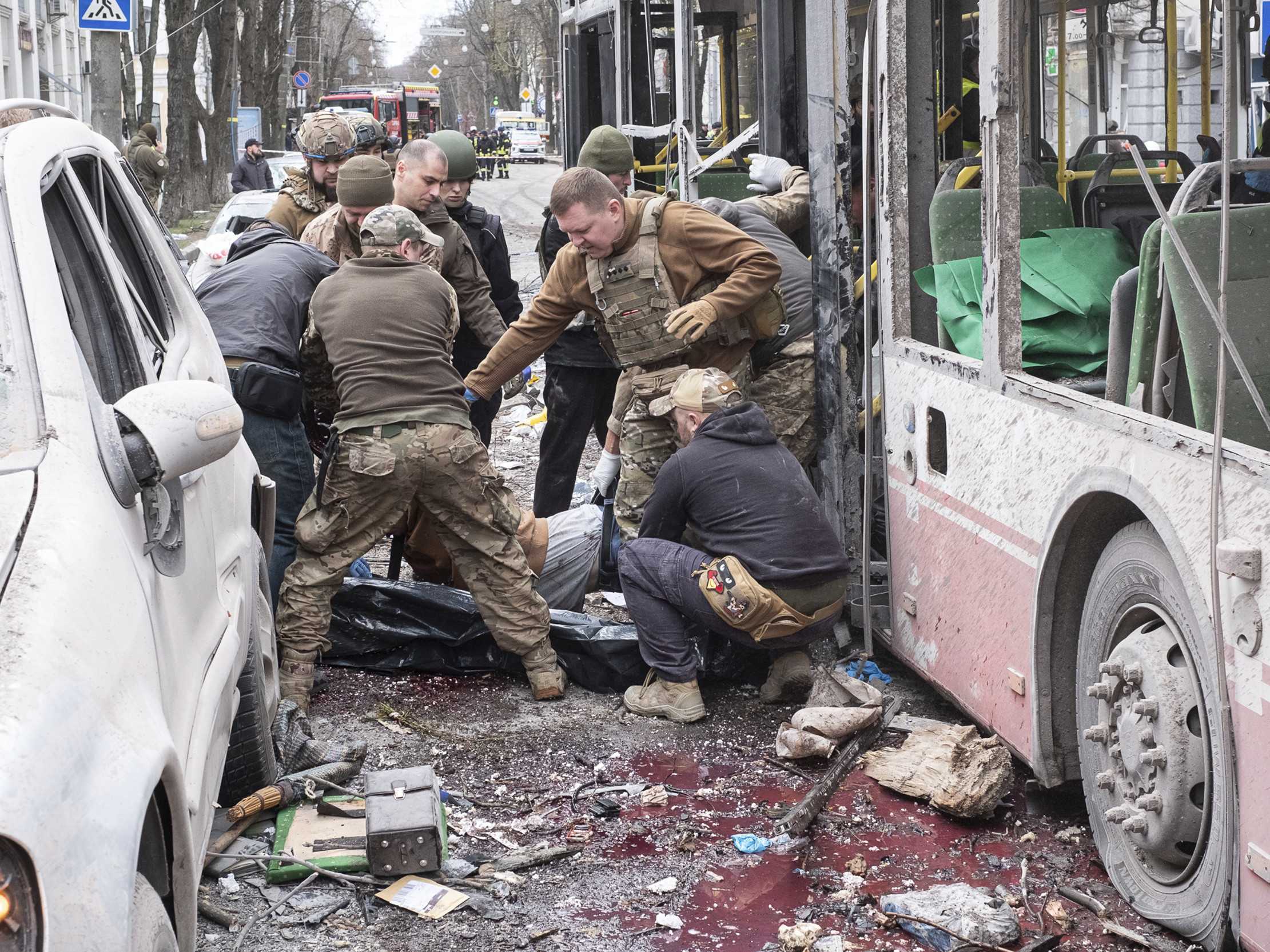 Spúšť po útoku na mesto Sumy.