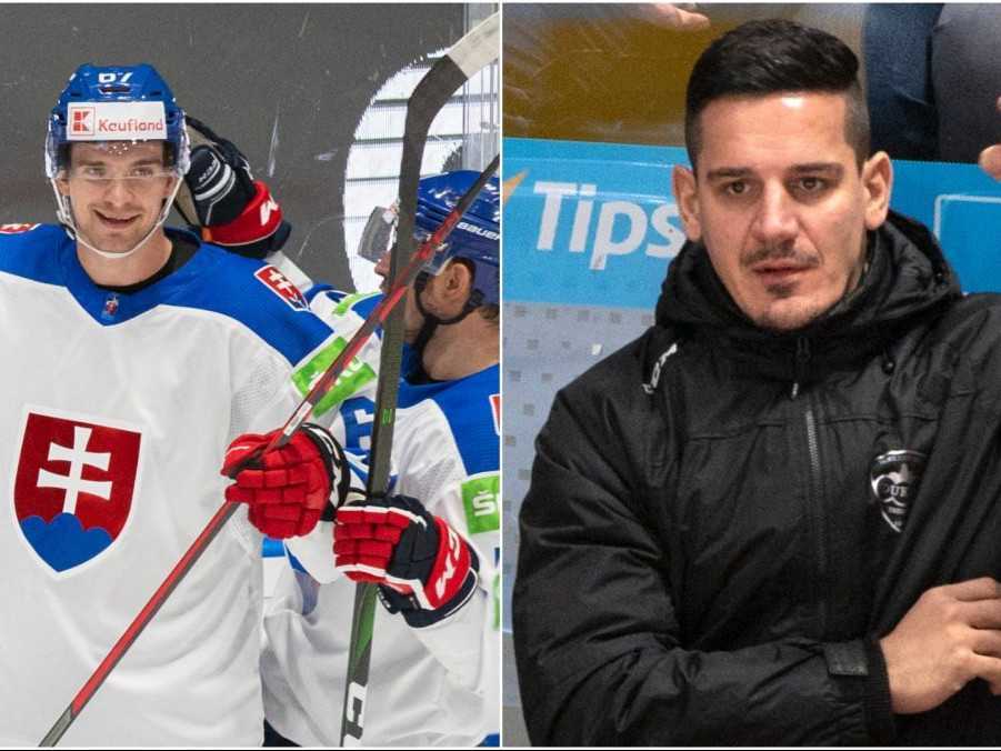 Hokejisti Marián Studenič a Branko Radivojevič