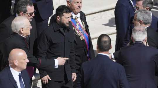Ukrajinský prezident Volodymyr Zelenskyj vo Vatikáne.