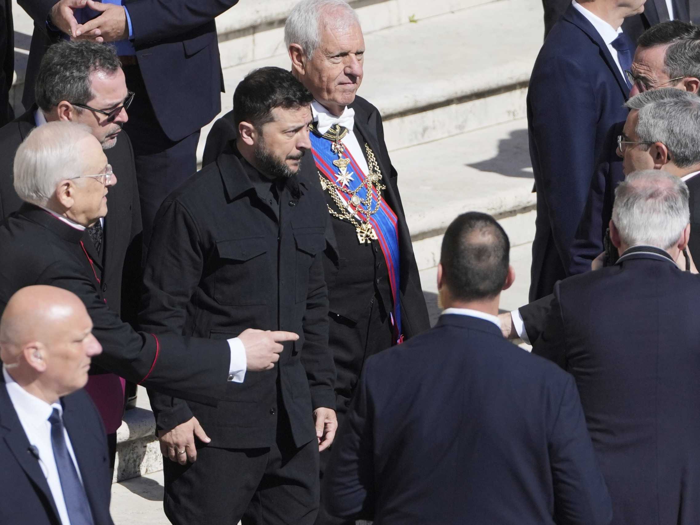 Ukrajinský prezident Volodymyr Zelenskyj vo Vatikáne.