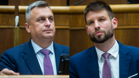 Zľava Andrej Danko a Michal Šimečka.