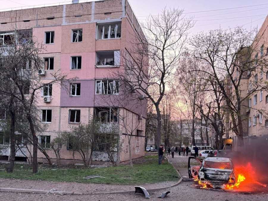 spúšť po dopade ruských rakiet